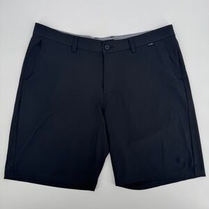 TravisMathew Golf Shorts Men's 38 Navy Blue Black Performance Stretch 9" Inseam